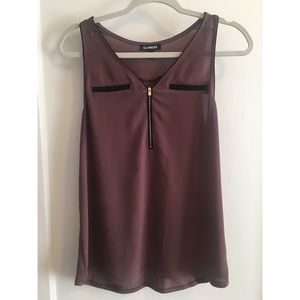 Express burgundy tank top